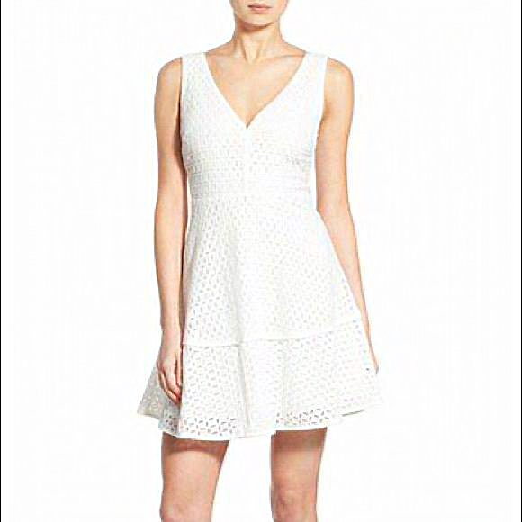 Cupcakes & Cashmere White Eyelet Dress - Picture 1 of 2